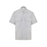 Blue Cotton Shortsleeve Shirt
