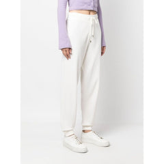 White Cotton Women Sweatpant