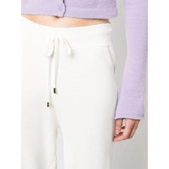 White Cotton Women Sweatpant