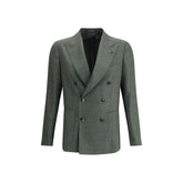 Bicolor Fleece Wool Blazer