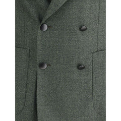 Bicolor Fleece Wool Blazer