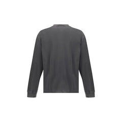Gray Cotton Long Sleeve T-Shirt