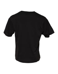 Black Minimalist Cotton Crew Neck T-Shirt