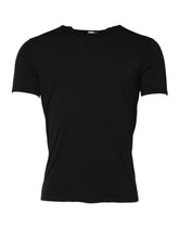 Black Modal Men Crew Neck Underwear T-shirt