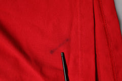 Red Cotton Short Sleeves Crew Neck Top T-shirt