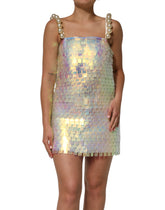 Multicolor Sequin Holographic Mini Dress