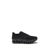 Black Recycled Polyester Athletic Sneakers