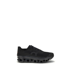 Black Recycled Polyester Athletic Sneakers