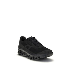 Black Recycled Polyester Athletic Sneakers