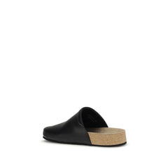 Black Calf Leather Bos Taurus Mules
