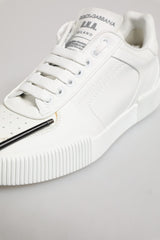 White Miami Leather Low Top Sneakers Shoes