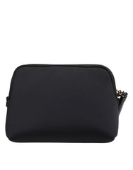 Black Solid Nylon DG LogoPrint Clutch Zip Borse Pouch Bag