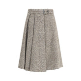 Virgin wool midi skirt