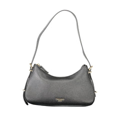 Black Polyurethane Women Shoulder Bag