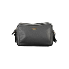 Black Polyurethane Women's Camera Bag