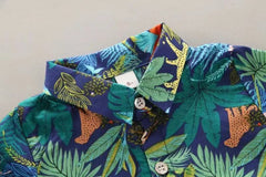 Short Sleeve Shorts Suit Beach Cartoon Full Print