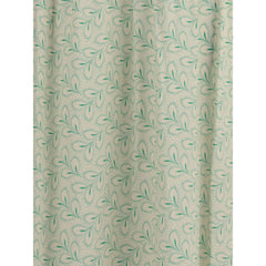 Silk long dress with foliage print