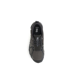 Black Recycled Polyester Athletic Sneakers
