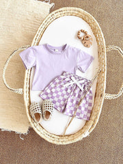 طقم ملابس أطفال على الطراز الكوري مكون من قطعتين