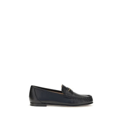 Black Calf Leather Bos Taurus Slip-On Loafers