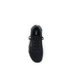 Black Polyester Athletic Sneakers