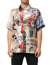Multicolor Printed Casual Short Sleeve Shirt