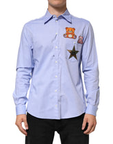 Light Blue Cotton Teddy Bear Long Sleeve Shirt