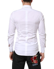 White GOLD Cotton Long Sleeves Dress Men Shirt
