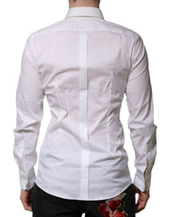 White Cotton GOLD Long Sleeves Formal Shirt