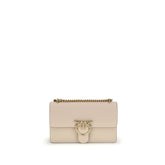 Beige Calf Leather Bos Taurus Shoulder Bag