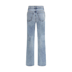 Light Blue Cotton High-Waisted Jean