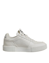 White Miami Leather Low Top Sneakers Shoes