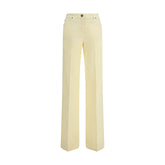 Yellow Cotton Straight-Leg Jeans