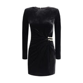 Black Polyester Cocktail Dress