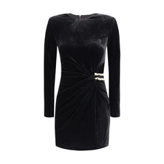 Black Polyester Cocktail Dress