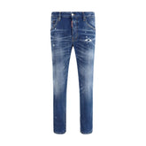 Blue Cotton Slim Fit Jeans