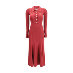 Red Viscose Casual Dress