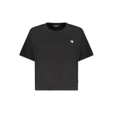 تي شيرت نسائي قطن أسود للنساء