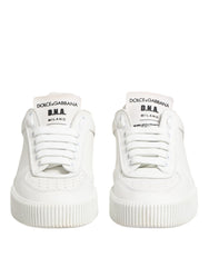 White Miami Leather Low Top Sneakers Shoes