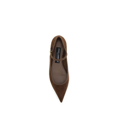 Brown Goatskin Ballet Flats