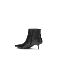 Black Calf Leather Bos Taurus Ankle Boots