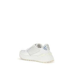 White Calf Leather Bos Taurus Chunky Sneakers