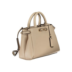 حقيبة يد نسائية من البولي يوريثين باللون البيج