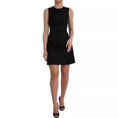 Black Sleeveless Bodycon A-line Mini Dress