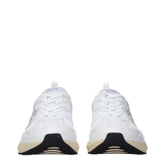White Fabric Athletic Sneakers