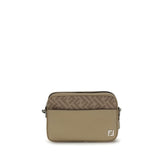 Beige Leather Shoulder Bag
