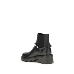 Black Calf Leather Bos Taurus Ankle Boots