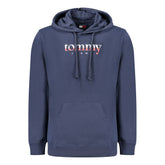 Blue Cotton Men's Hooded Sweatshirt