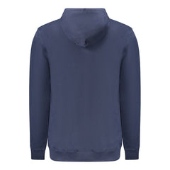 Blue Cotton Men's Hooded Sweatshirt