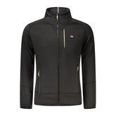 Black Polyester Men Sweatshirt